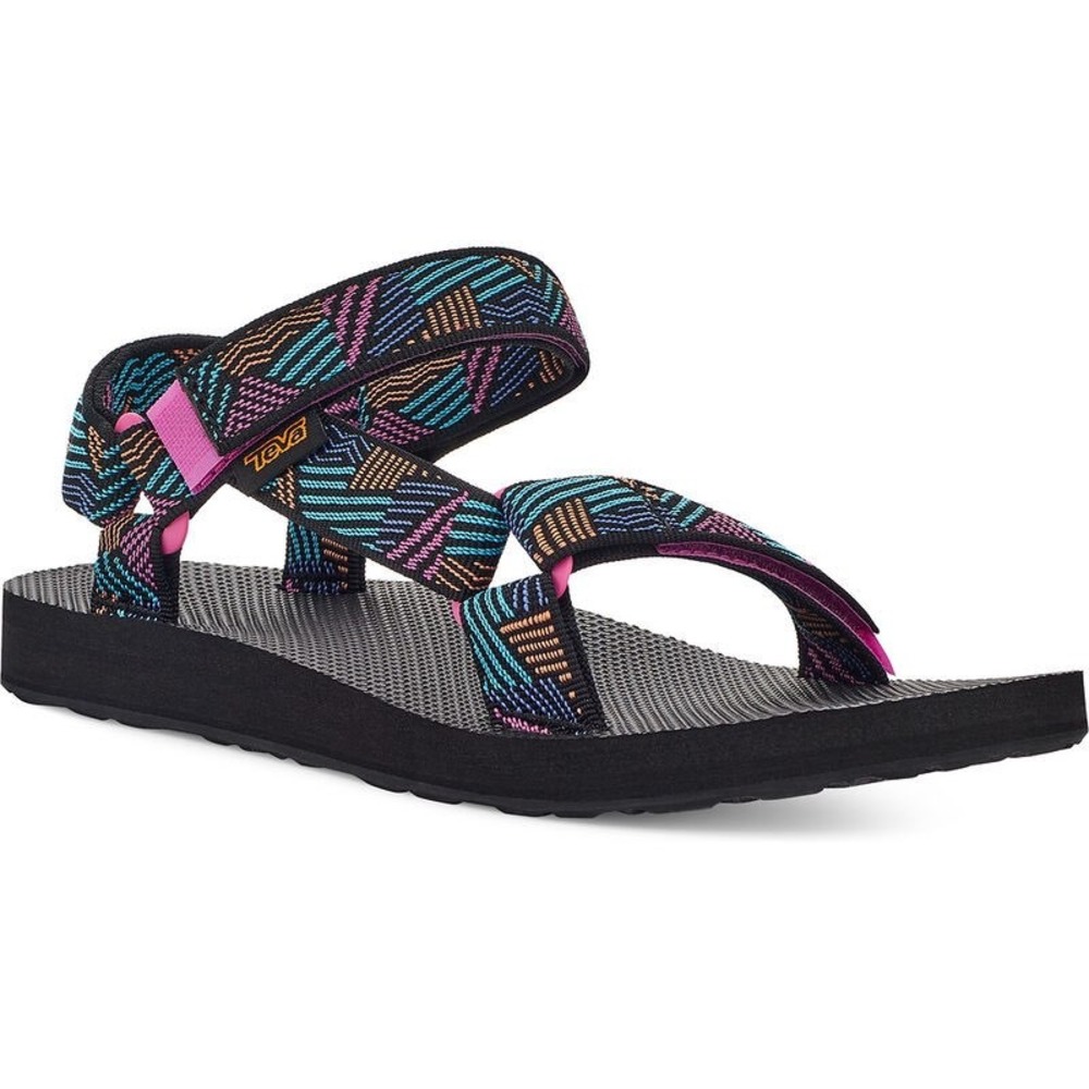Teva Original Universal Sandals Womens 6 Black 90s Multi 1003987 Strappy Hiking